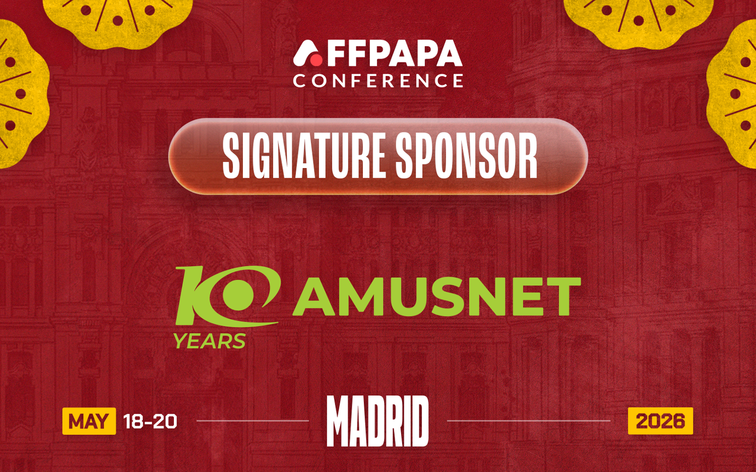 Amusnet重磅赞助AffPapa马德里大会2026，iGaming行业盛会再升级