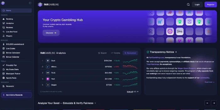 FairGambling重磅上线：加密赌场透明度与返利新纪元