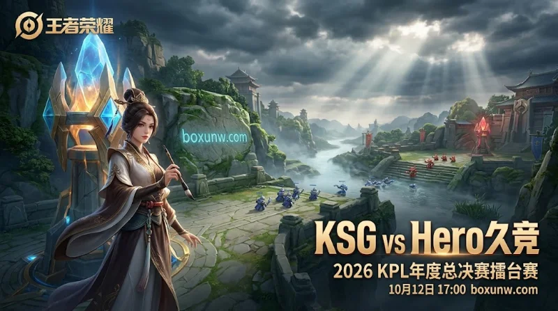 KPL年度总决赛擂台赛KSG迎战Hero久竞。KSG携9连胜居榜首，机构独赢1.32力挺其胜出，总地图小于4.5赔率1.38，看好KSG在4局内拿下比赛。